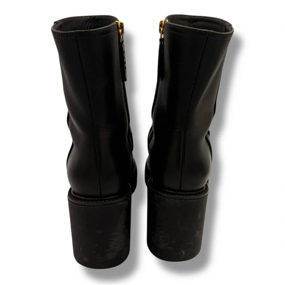 Gucci Logo Ankle Boots Black Leather – EU 37 - Picture 2 of 16